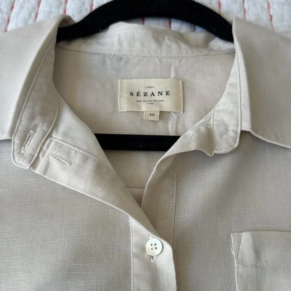 Sézane TOMBOY SHIRT ITALIE SZ 40 gently used - Picture 5 of 10